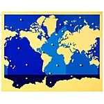 Puzzle map  seas and oceans