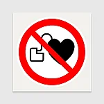 P007 no access for people with active implanted cardiac devices