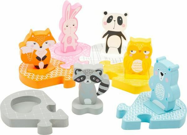Nupupusle puidust pusle pastelsed loomad loomapusle puzzle arendav mäng mänguasi busykid mustbe armas kingitus kvaliteetne mäng (1)