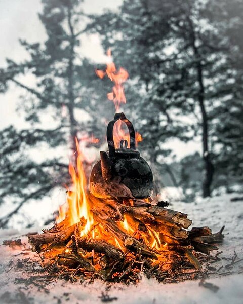 Lõkkesoe chaga tee ja olemise rõõm.