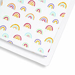 1. rainbow cot stacked sheets