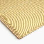 Printed cot bed fitted sheet mustard stripe mattress