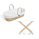 The little green sheep knitted moses basket bundle white 1