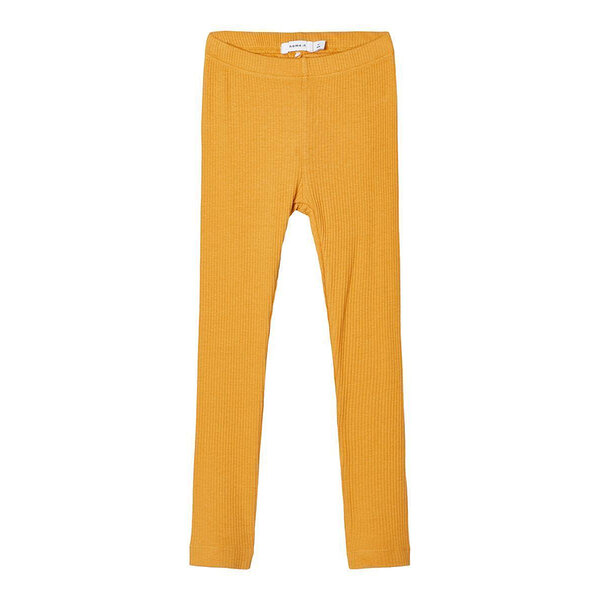 Name it girls basic leggings in organic cotton spruce yellow 98