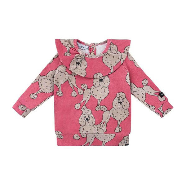 Poodle pink frill longsleeve