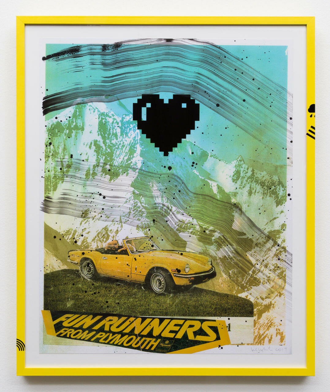 A Piece of History, hand-embellished, custom frame with decals, 5 Color Process Serigraph Print on 130lb Cougar White with Spot-UV, straight cut, signed, and numbered by the artist, 30 x 24 inches