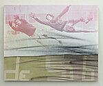 De Stab, 2014, acrylic on canvas, inkjet print on vinyl, 48 x 60 inches