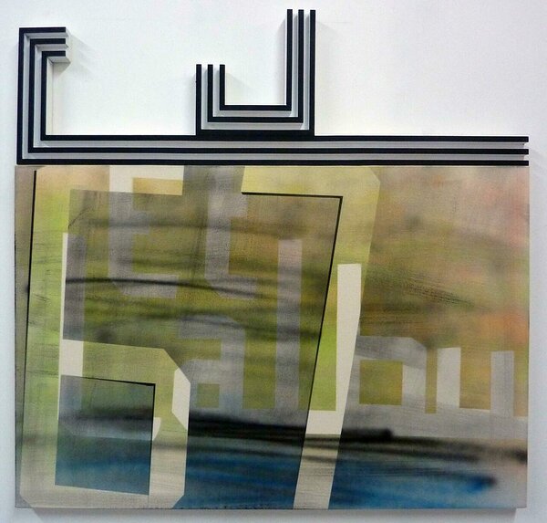 Et L&#x27;album 67, 2010, acrylic on canvas, wood and enamel artist&#x27;s frame, 42 1/4 x 44 1/4 inches