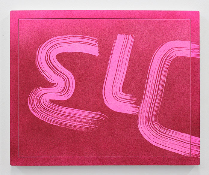 ELC, 2013, acrylic on canvas, acrylic and PVC artist&#x27;s frame, 18 x 22 inches