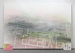El Clasico, 2013, acrylic on canvas, wood, enamel, PVC, 98 1/2 x 144 x 10 inches