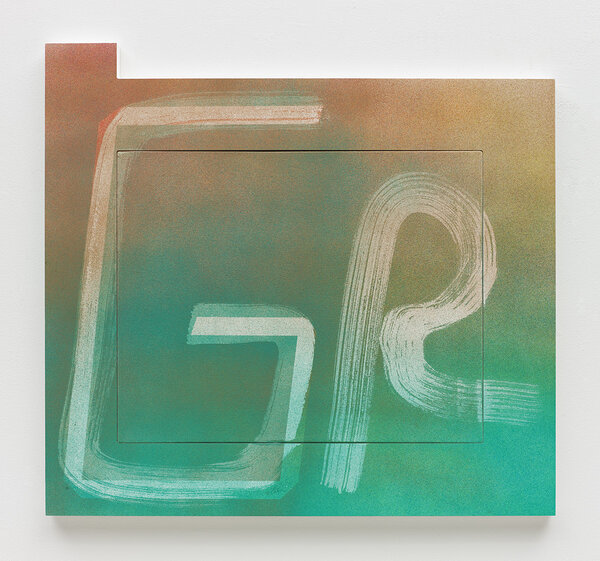 Grand Street, 2013, acrylic on canvas, acrylic and PVC artist&#x27;s frame, 26 x 28 inches