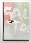 Saltire, 2013, acrylic on canvas, wood and enamel artist's frame, 62 1/2 x 42 1/2 inches