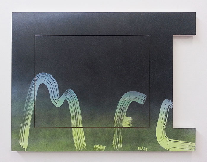 MFL, 2014, acrylic on canvas, acrylic and PVC artist&#x27;s frame, 24 x 32 inches