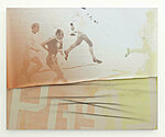 Pase La, 2014, acrylic on canvas, inkjet print on vinyl, 48 x 60 inches