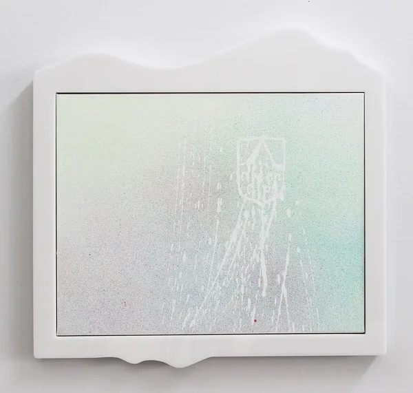 Afton Alps, 2015, acrylic on canvas, plexiglas and PVC artist&#x27;s frame, 15 1/2 x 16 inches