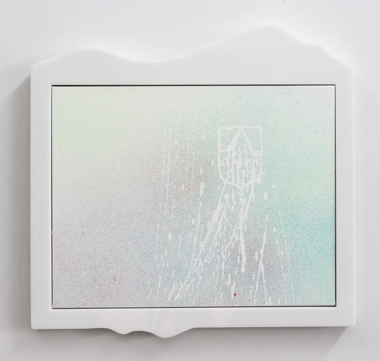 Afton Alps, 2015, acrylic on canvas, plexiglas and PVC artist&#x27;s frame, 15 1/2 x 16 inches