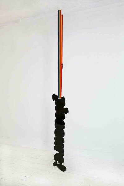 Pleasure (Desire, but not Longing), 2016, dibond, nylon rope, buckle, edition of 3, 48 x 11 inches