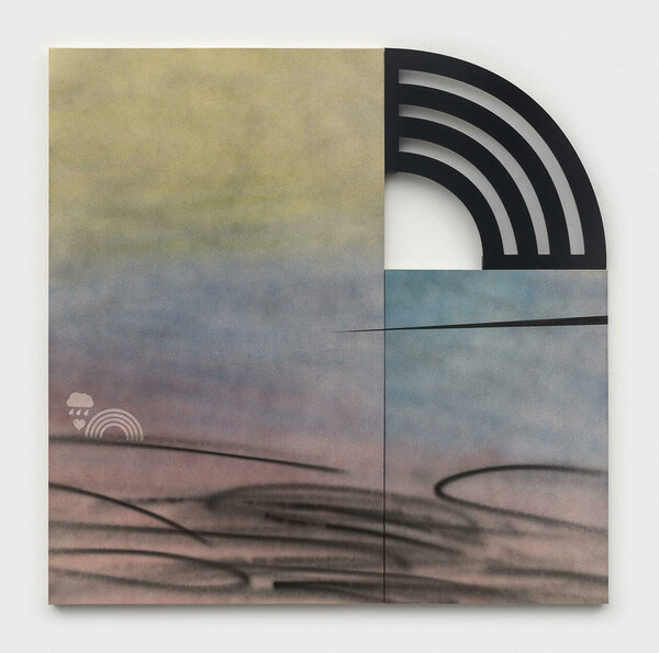 Luma (Sunset), 2022, acrylic on canvas, dibond, 60 x 60 inches