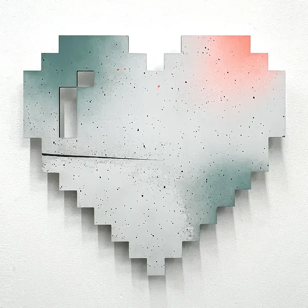 Heart Beats Dust, edition 3/8, alkyd on dibond, 22 x 21 inches