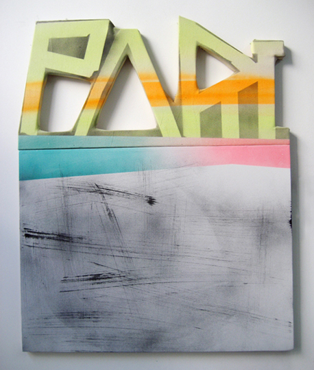 Part, 2010, acrylic on canvas, acrylic on canvas over wood, 30 x 24 inches