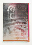 Old Firm, 2013, acrylic on canvas, wood and enamel artist's frame, 62 1/2 x 42 1/2 inches