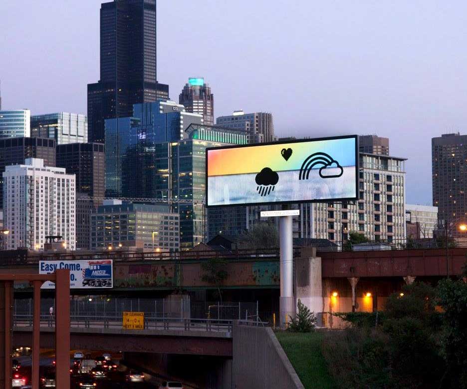 Digital billboard, Chicago, 2016