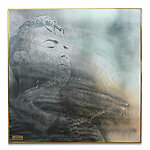 Ronaldo (Crying), 2014, acrylic and inkjet on vinyl, plexiglas appliqué, 61 x 61 inches