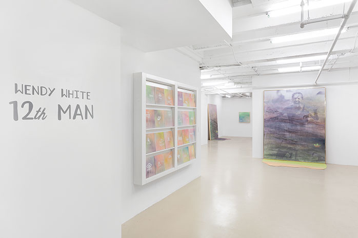 Installation view, Wendy White: 12th Man, David Castillo, Miami, FL, 2015