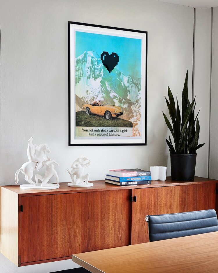 A Piece of History, 5-Color Process Serigraph Print on 130lb Cougar White with Spot-UV, straight cut, signed, and numbered by the artist, 30 x 24 inches, edition of 45