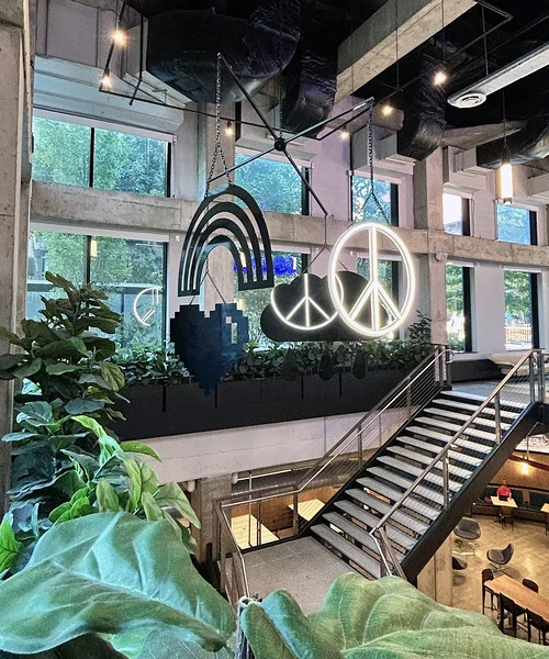 Harmonic Balance, 2023, permanent installation at Chelsea Piers, Prospect Heights, Brooklyn