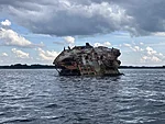 Shipwreck in the strait between the Pakri Islands