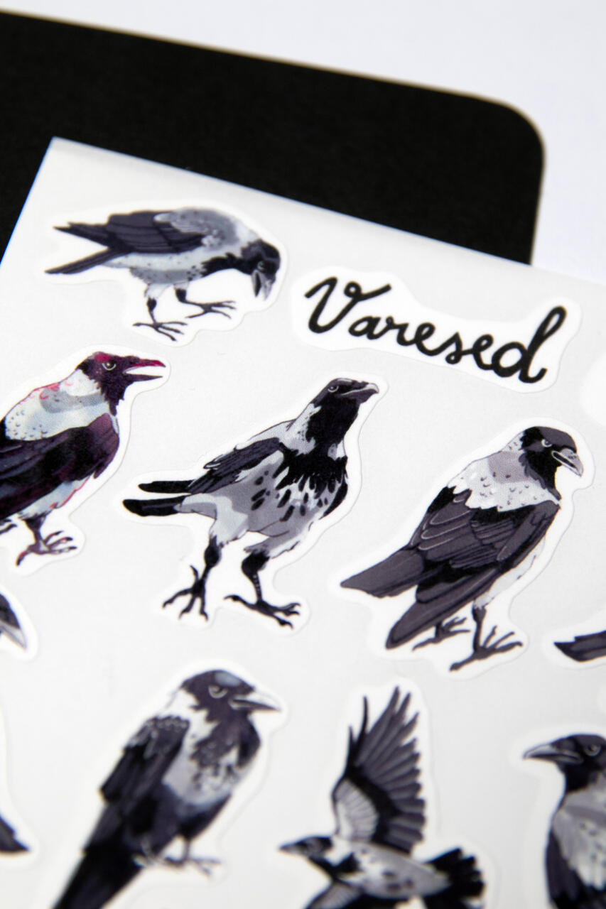 Crow Stickers Roll For Scrapbook Raven Bird Stickers For - Temu