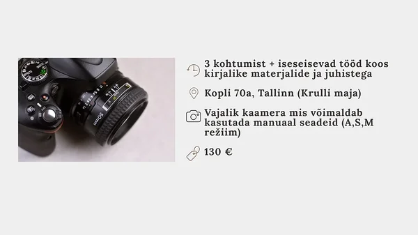 FOTOGRAAFIA PÕHITÕED