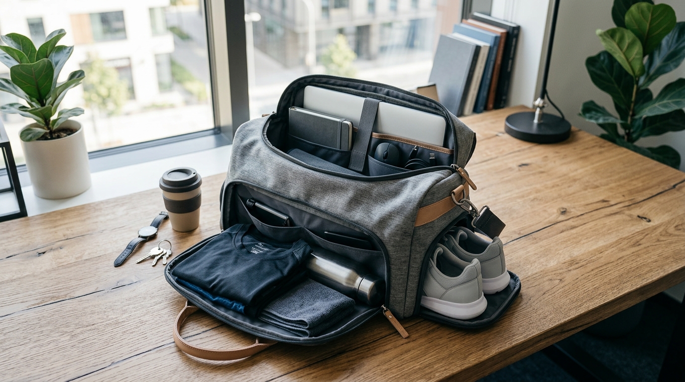 Kuidas pakkida Flex Gym Bag tööpäevaks ja jõusaaliks?