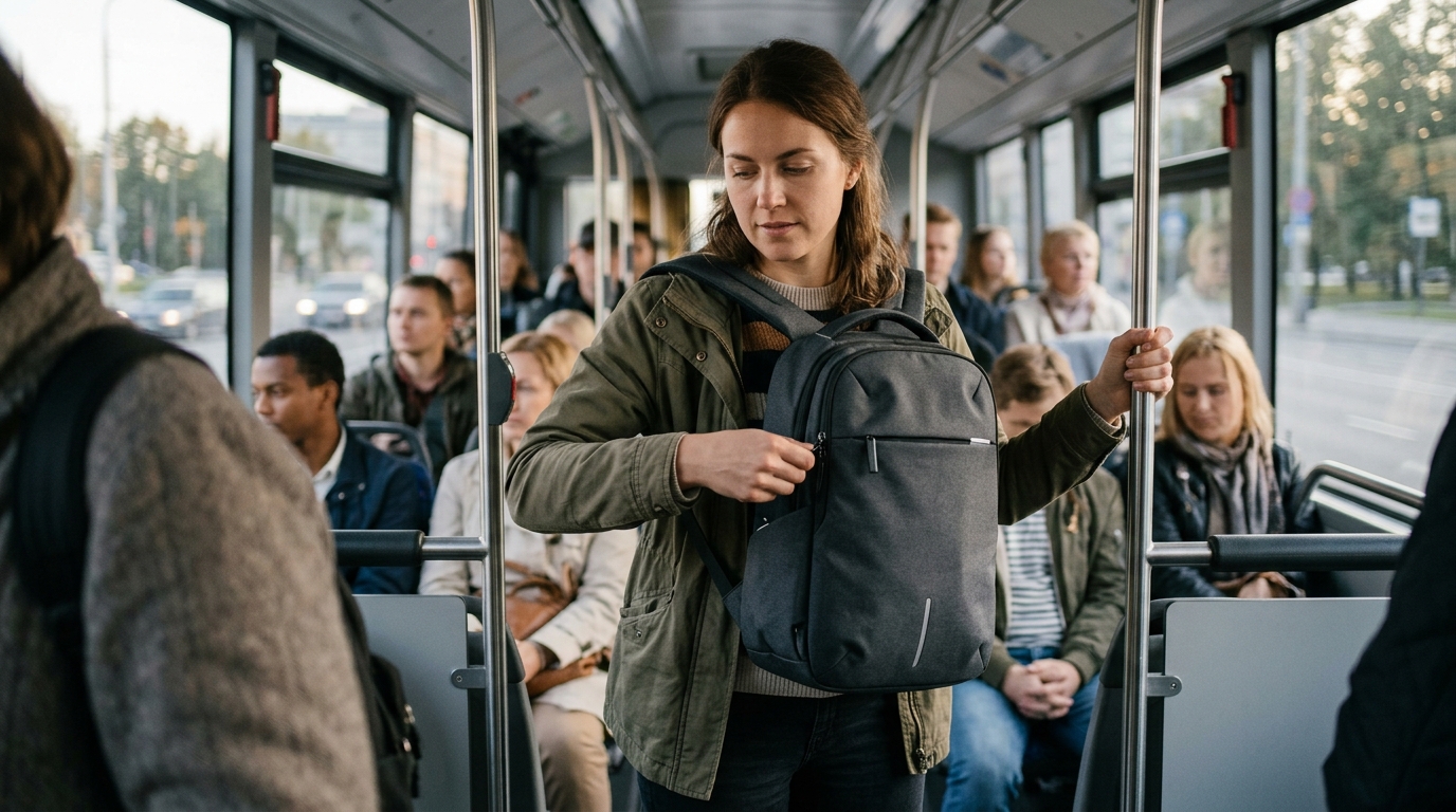 Seljakott avalikus transpordis: 6 praktilist nõuannet turvaliseks ja mugavaks sõiduks