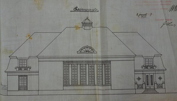 Saku kogukonnamaja teine projekt 1927, esivaade. Tallinna Linnarhiiv