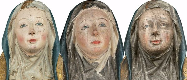 Foto 1. Neitsi Maarja 3 nägu: 15. sajand, 17. sajand ja 19. sajand