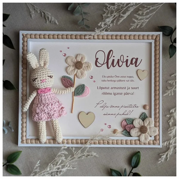 ROOSA KLEIDIGA JÄNES  - KAART JA KINGITUS LAPSE SÜNNI PUHUL 