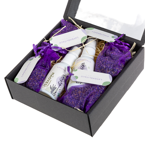 Hiiumaa lavendlitalu kinkekomplekt lavendli lõhnakotikesed lavendli näovesi 30ml