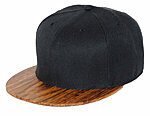 Wooden cap with zebrano brim and midnight black wool yardhead two o on bol com 1