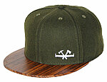 Wooden cap with zebrano brim and mos green wool screw two o on bol com