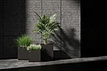 Livoutdoor lillepott taimekast reglito cube50 brown stone cosapots