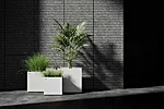 Livoutdoor lillepott taimekast reglito cube50 white stone cosapots