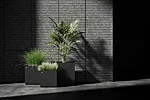 Livoutdoor lillepott taimekast reglito cube70 brown stone cosapots