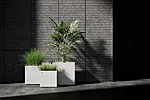 Livoutdoor lillepott taimekast reglito cube70 white stone cosapots