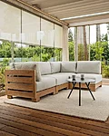 Livoutdoor terrassimööbel sky oak nurgadiivan tugitool käetugedeta dj abilaud 53