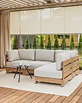Livoutdoor terrassimööbel sky oak nurgadiivan tugitool käetugedeta dj abilaud 56