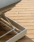 Livoutdoor terrassimööbel sky päevitustool valge 116