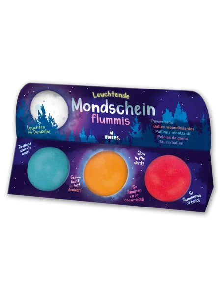 Pimeduses helendavate põrkepallide komplekt