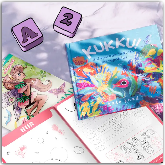 Vaata lasteraamatuid, värviraamatuid ja tegelusraamatuid 4-aastastele